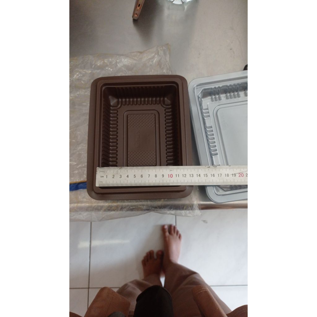 50pcs Kotak Mika Brownies Warna Pink, coklat, hitam Aman untuk Makanan