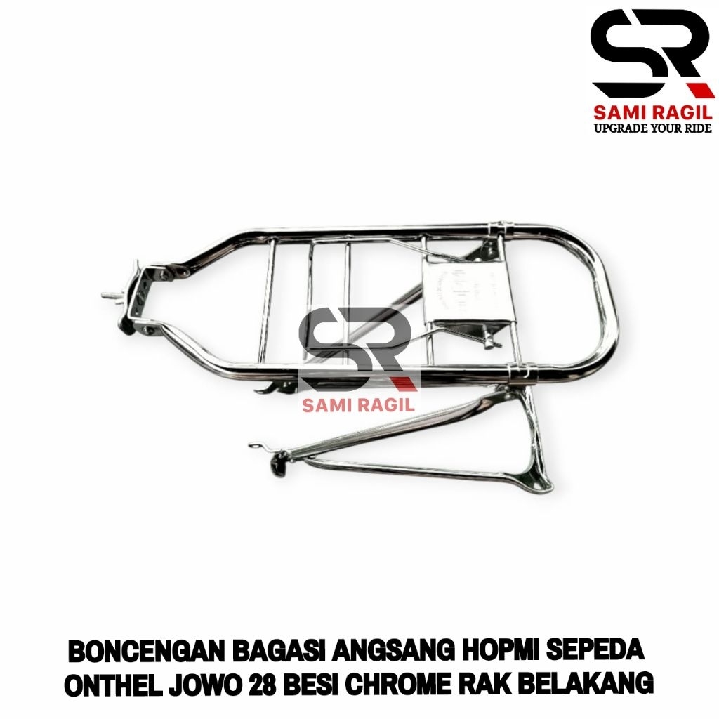 BONCENGAN BAGASI ANGSANG HOPMI SEPEDA ONTHEL ONTEL JOWO JAWA 28 BESI KROM CHROME RAK BELAKANG