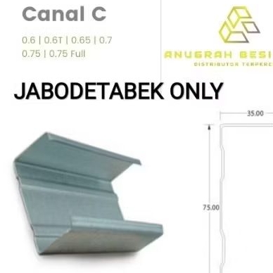 Baja Ringan Truss / Kaso / Kanal C / C75 / Canal C Rangka Atap Panjang 6 Meter