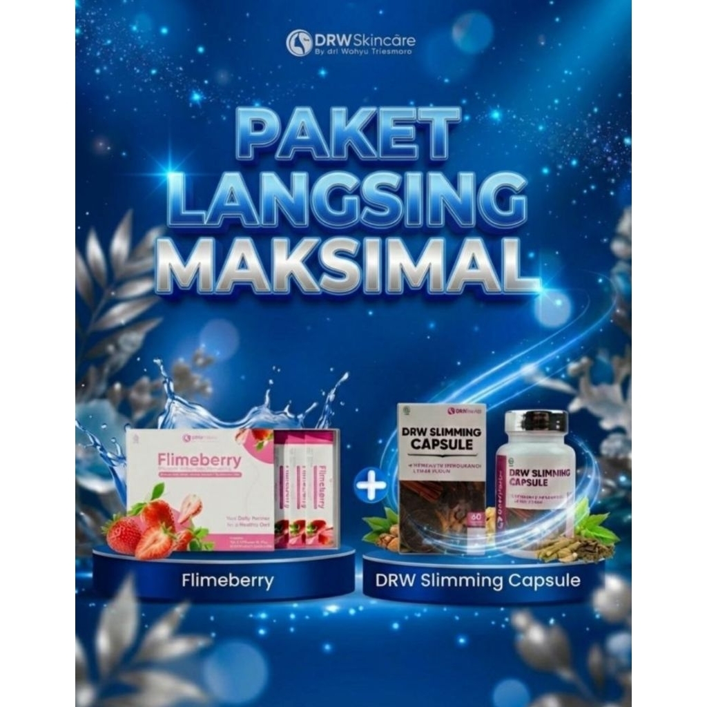 DRW SKINCARE | Paket Langsing Maksimal Flimberry & Kapsul Diet