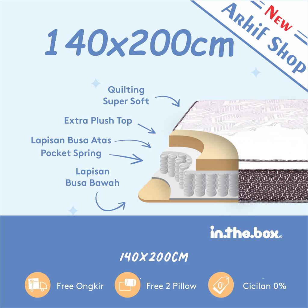 SPRING BED inthebox X size 140x200x27 (Custom size) KASUR IN THE BOX