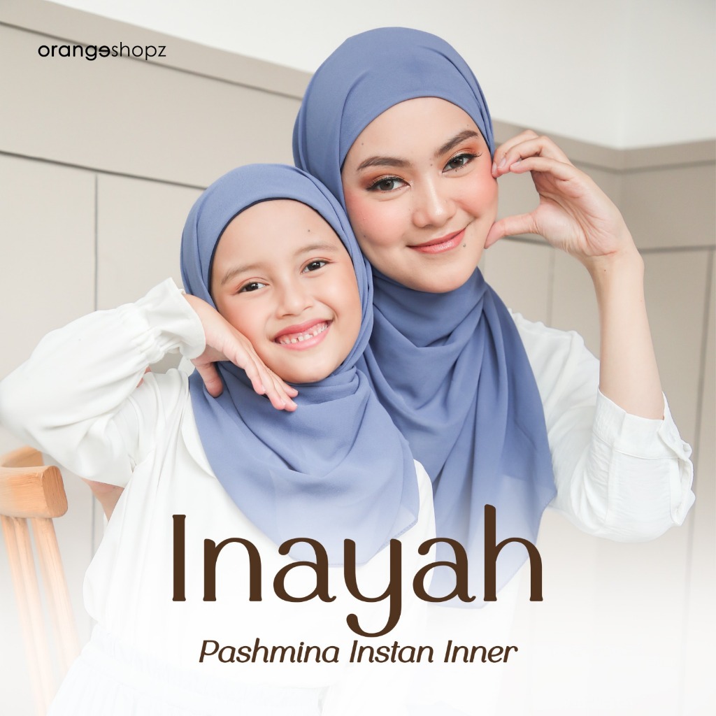 Hijab Pashmina Instan Inayah 2in1 Couple Ibu & Anak