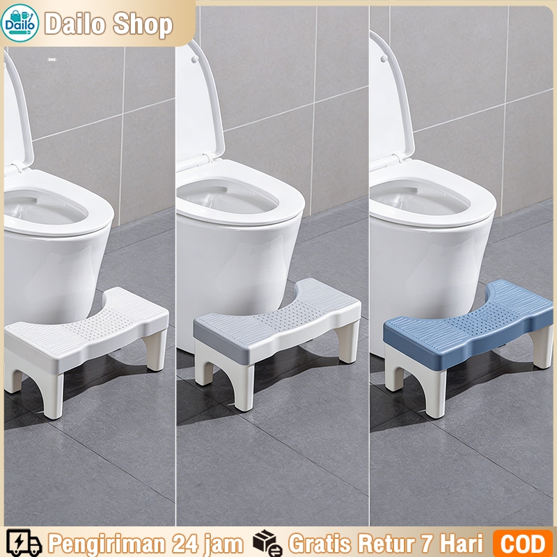 Kursi Toilet Jongkok Bahan Plastik Tebal Anti Slip Portable WC Duduk Kloset Jongkok Flush Multifungs