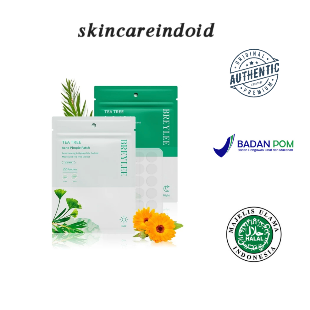 BREYLEE ACNE PIMPLE PATCH Day | Night Paket Sticker Jerawat 0.1mm | 0.3mm 22PCS