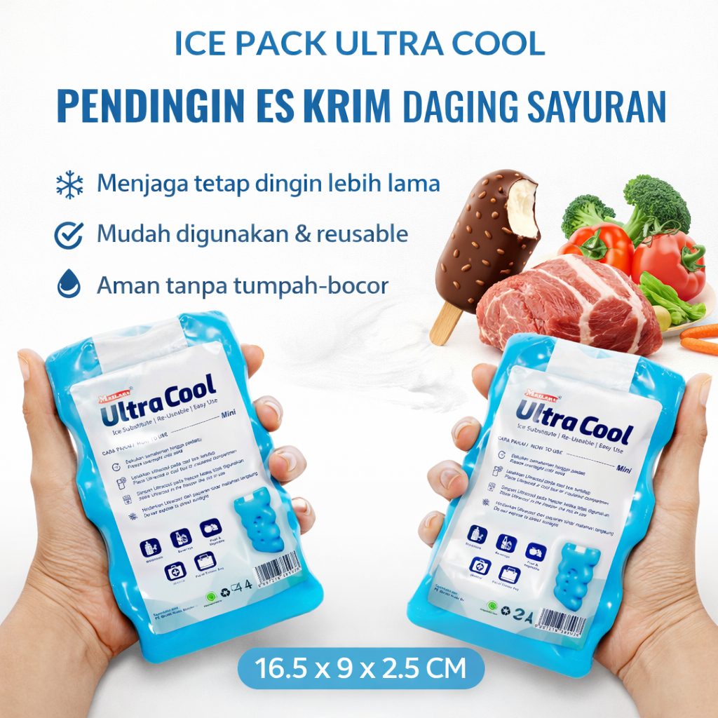 Penjual Ice Pack/Blue Es/ Ice Pack Pengganti Es Batu  Pengawet Es Krim/Ice Pack Cooler Box - Mo