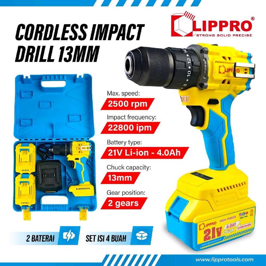 Cordless Impact Drill 13 mm 21v