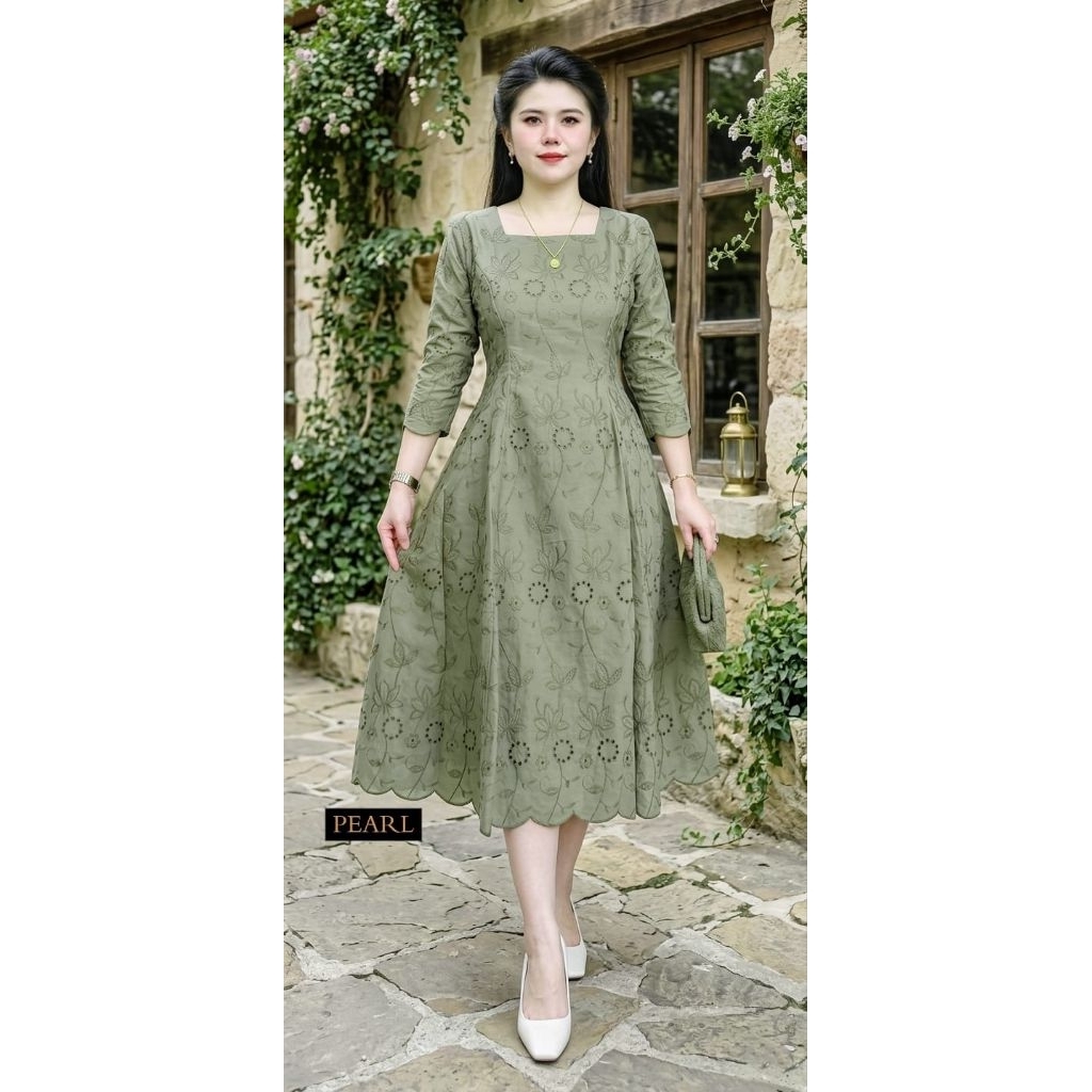 Dress katun bolong premium