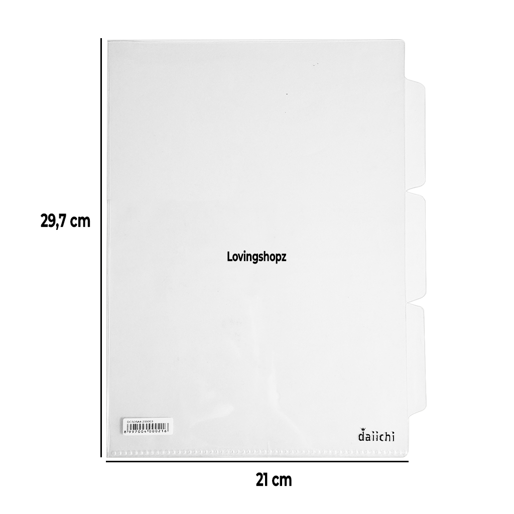Map L ukuran A4 3 pocket, Map L A4 3 kantong, Map L A4 2 sekat, Clear Sleeves 3 Pocket