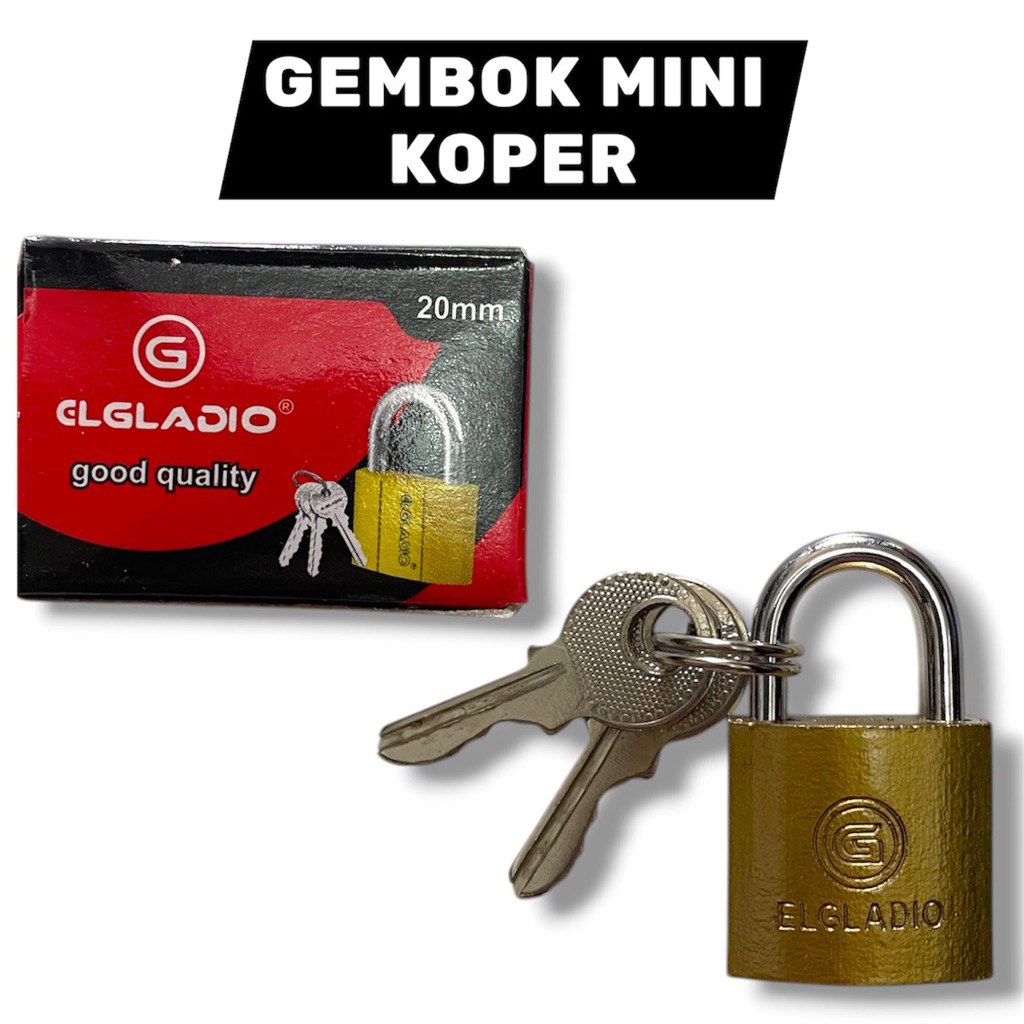Gembok Koper Mini 20 mm / Gembok Kunci Kuningan / Gembok Koper Kecil