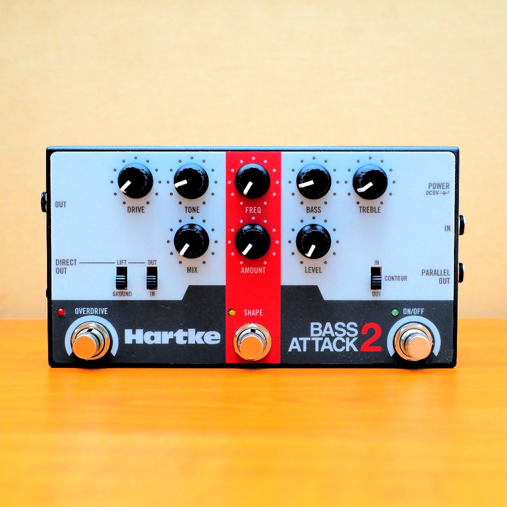 Hartke bass attack 2 preamp bass overdrive pedal fx efek gitar