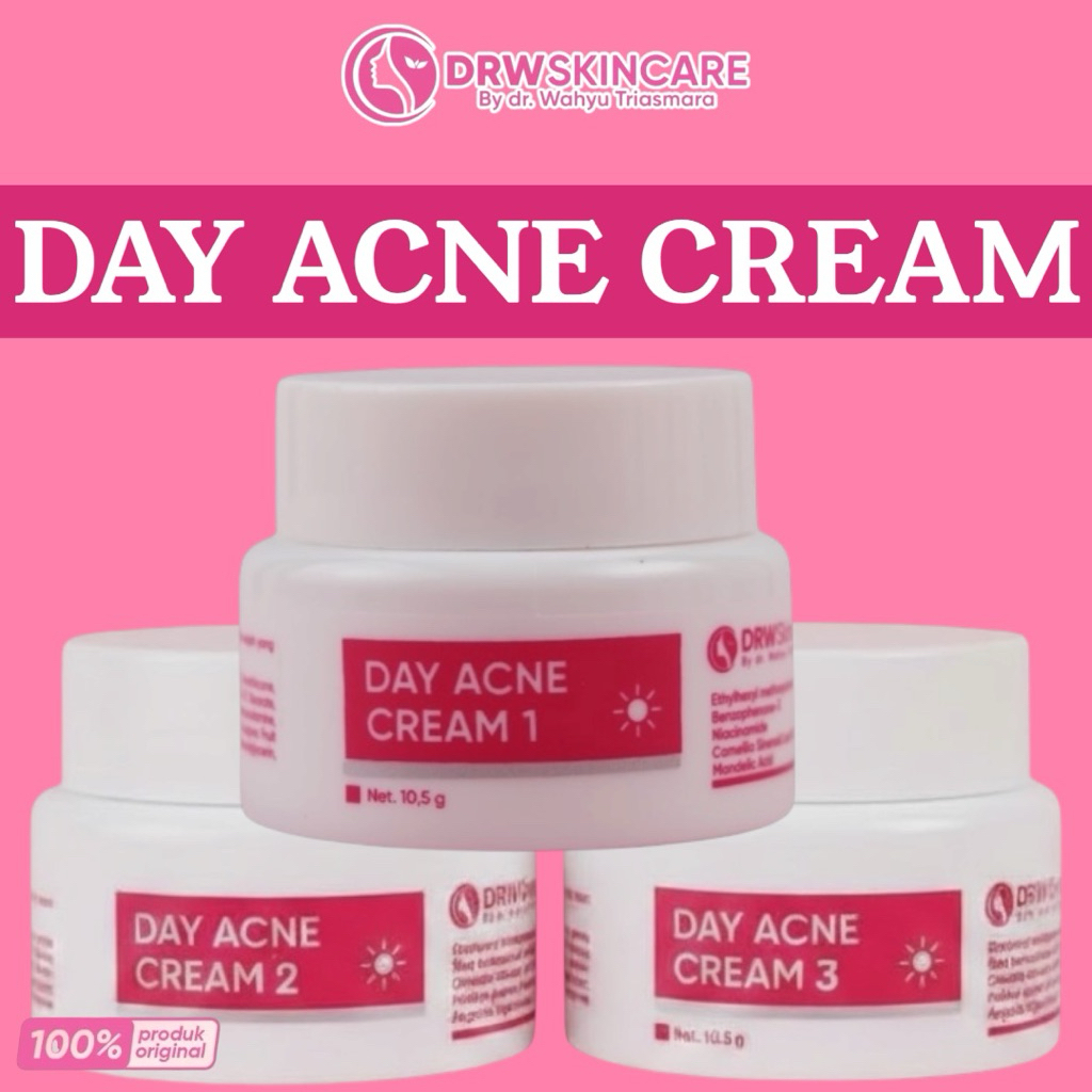DRW Skincare Day Acne Cream Cream Pagi Siang Jerawat Ber Spf 30 01 02 03 Melindungi Kulit dari Sinar
