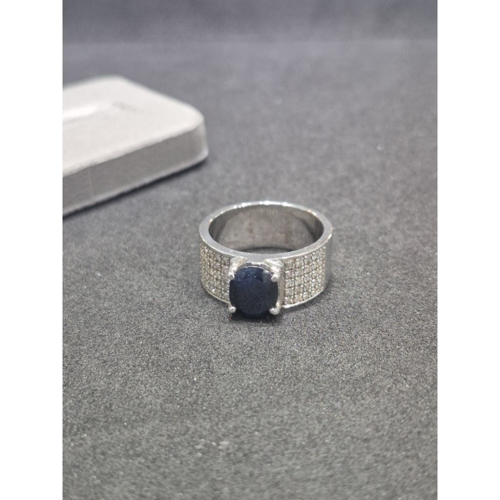 cincin natural blue saphire srilanka