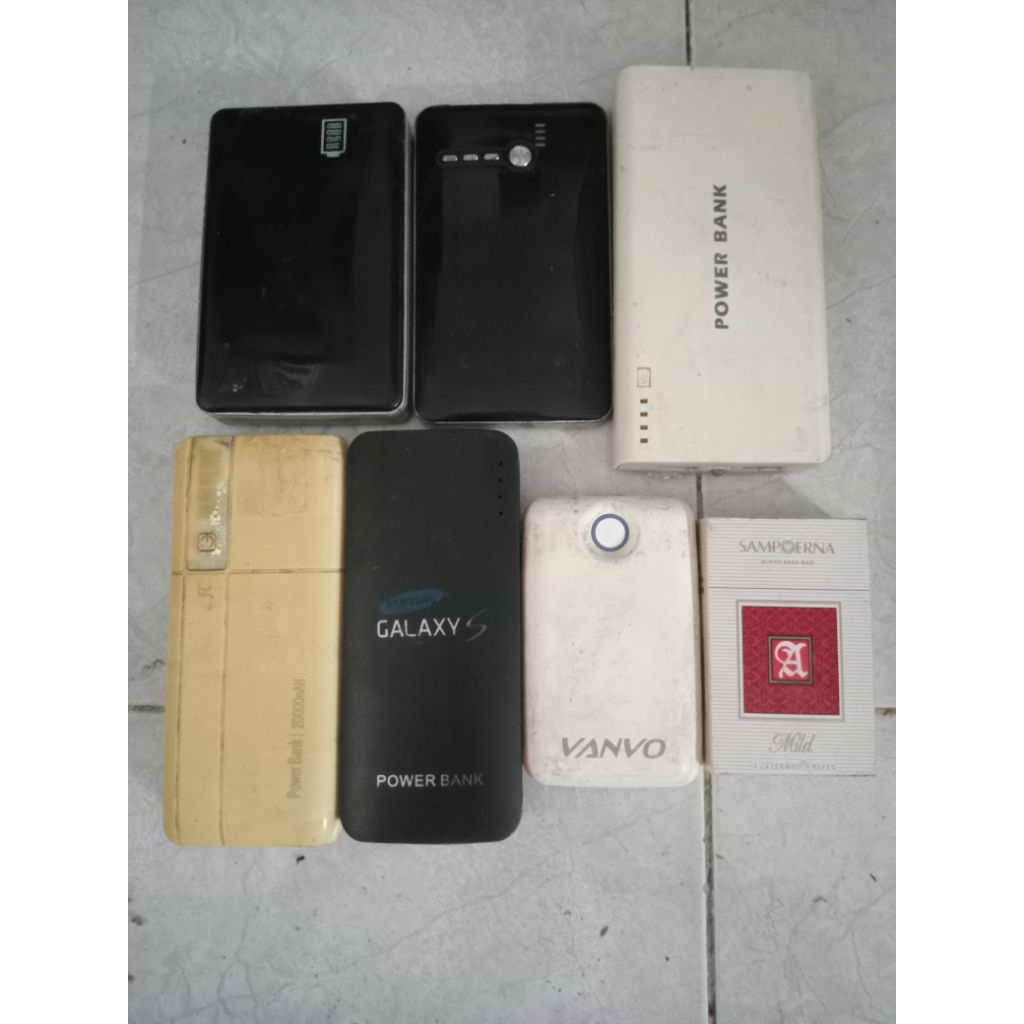 Borongan 6 power bank rusak.1spiker Aktif rusak