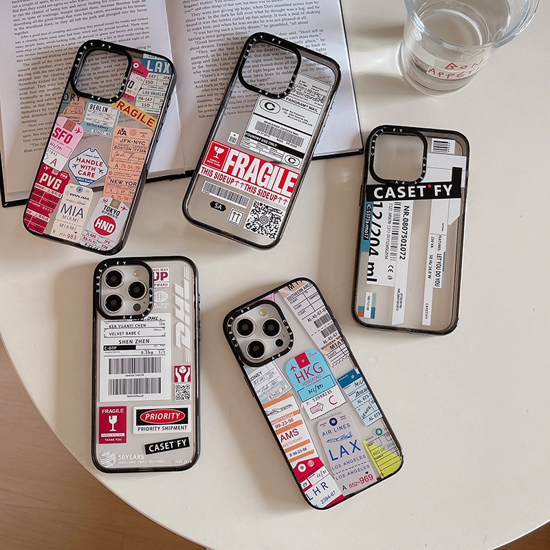 Casetify Transparant DHL Design For Case Iphone 17 16 15 14 13 Pro Max Plus Casing Full Cover