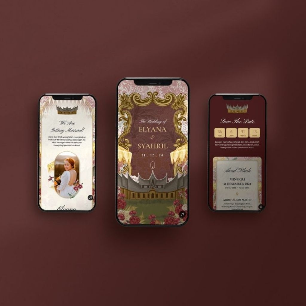 Tema Adat Minang - Undangan Digital Website Pernikahan Adat Minang