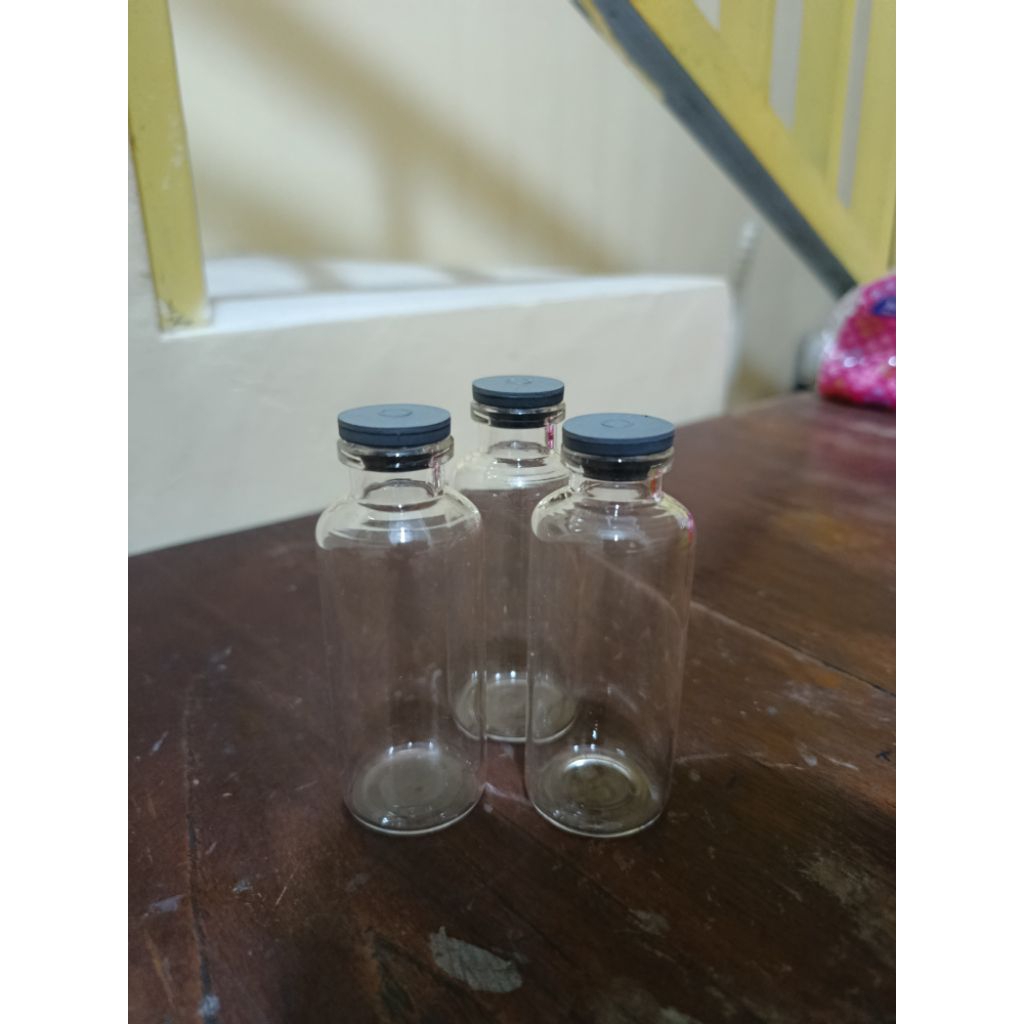 Botol Vial Kaca 30ml Tutup Karet | Botol ASI 30cc | Botol Kaca Bening Aksesoris