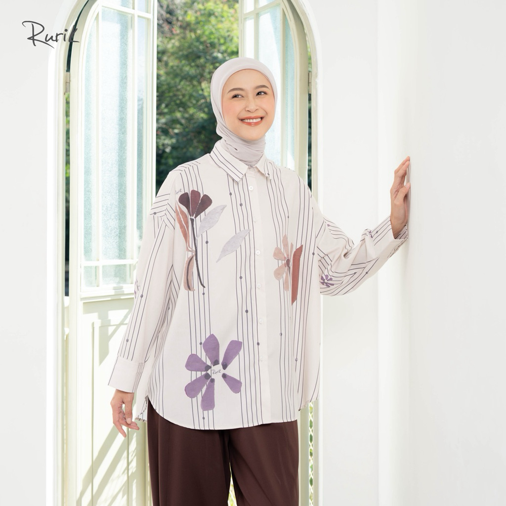 RURIK OFFICIAL - KIMORA PRINT SHIRT - ATASAN WANITA - RURIK ORI