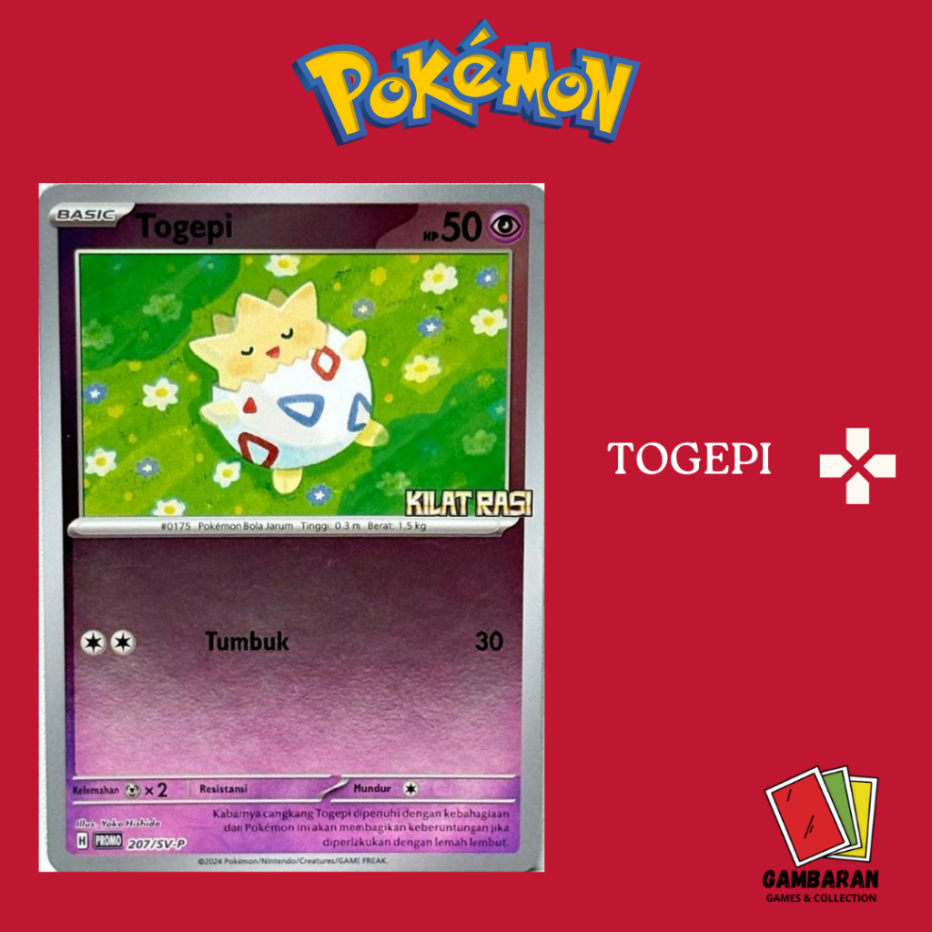 Togepi Promo Kilat Rasi 207/SV-P Kartu Pokemon Indonesia TCG