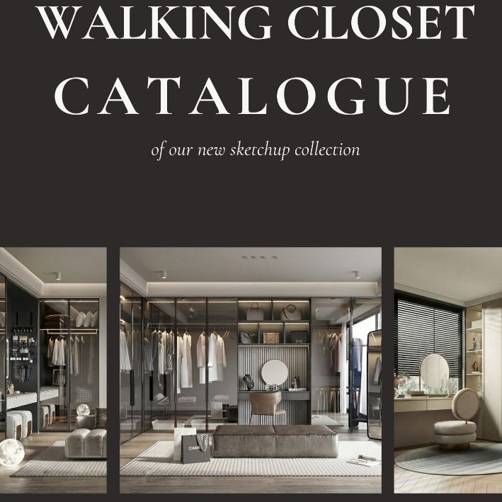 (SKPWalkingCloset) Sketchup GB 26 sets Walking Closet