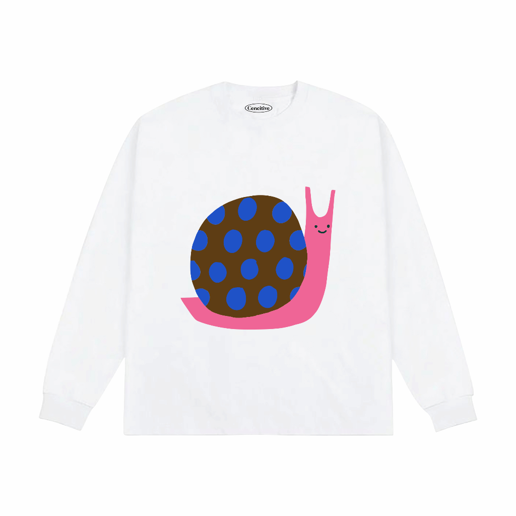 TS-Cencitive Siput White Longsleeve