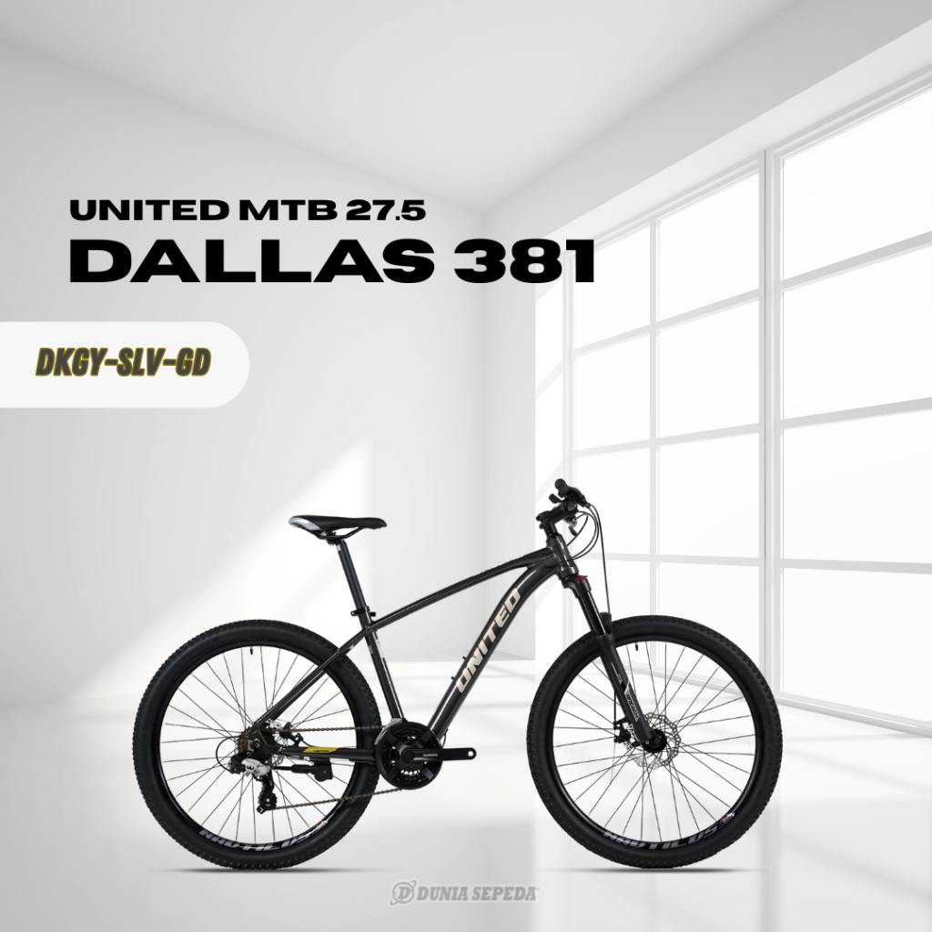 Sepeda Gunung MTB 27,5 United Dallas 381 Frame Alloy - Sepeda Gunung United Dallas 381 Size 27,5 24s