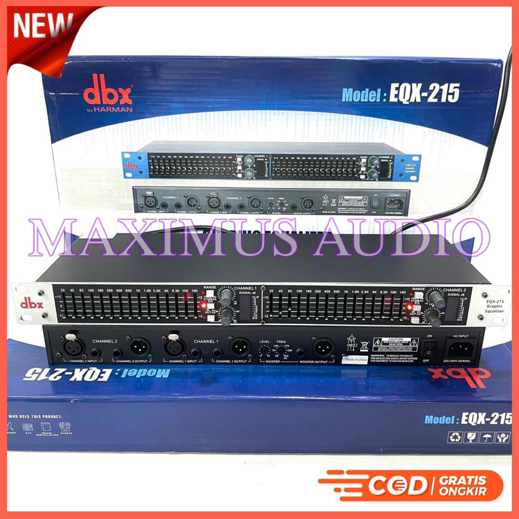 Promo Audio  DBX EQX 215 + Subwoofer - Equalizer dbx Eqx 215 Plus Sub