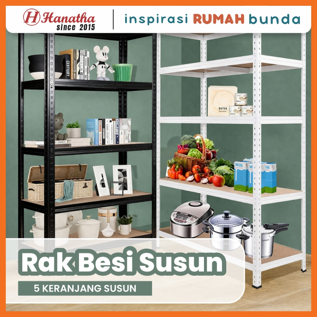 Rak Besi Siku 5 Susun Rak Gudang Rak Serbaguna 5 Susun Rak Barang Dagangan