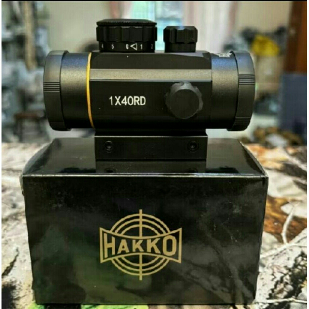 Teleskop Red Dot Hakko 1x40RD Original – Red Dot Sight 1x40 Tactical Scope Senapan Angin