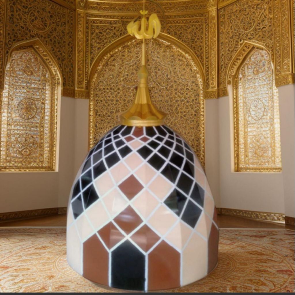 Kubah Masjid 1 mtr lubang bawah Galvalum motif