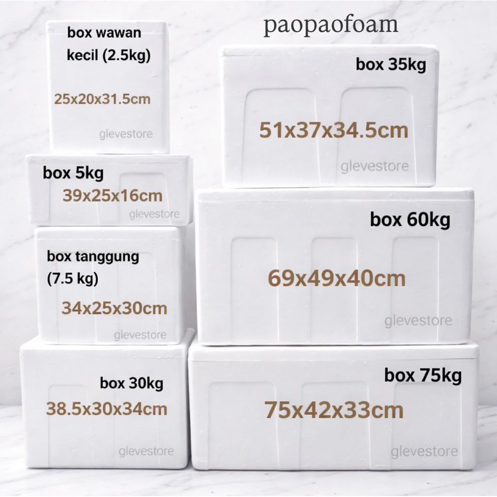 ( paopaofoam ) INSTAN || BOX STYROFOAM / BOX IKAN / GABUS BOX / COOL BOX