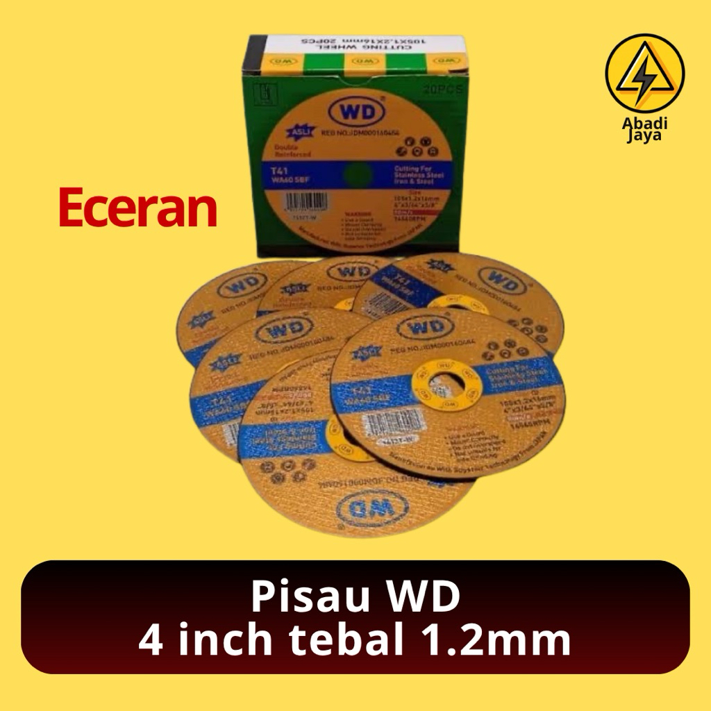 Pisau Potong Besi WD | Batu Gerinda 4mm tebal 1.2 inch | Cutting Wheel