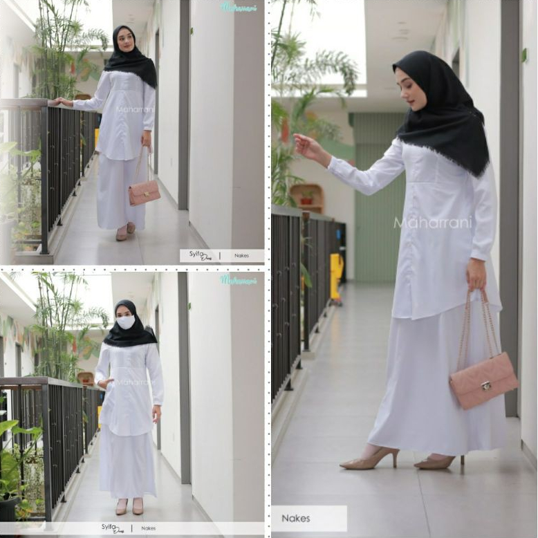 Seragam Dinas Putih Perawat Wanita Baju Dinas Putih Bahan Katun Toyobo Adem Busui By Maharrani