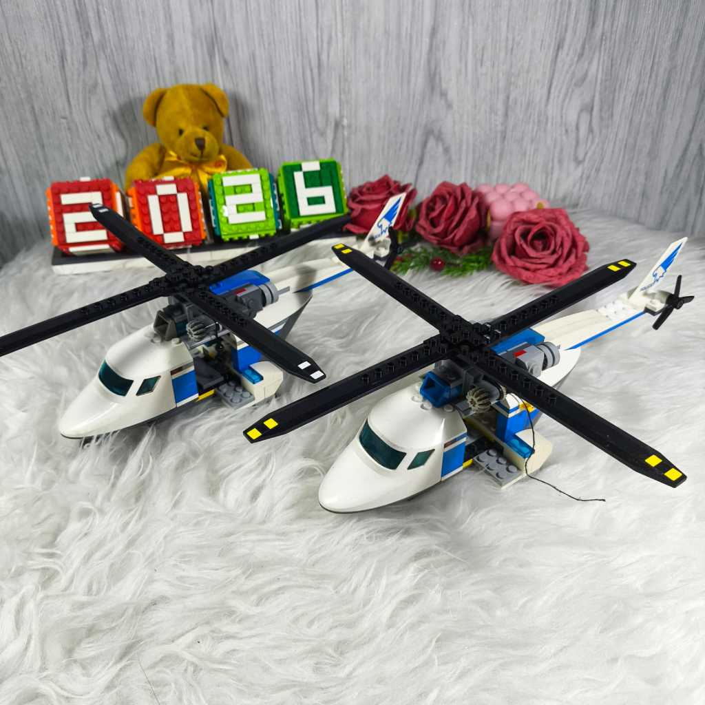 Lego City MOC Helicopter Heli Police. ori original