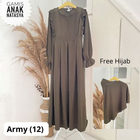 GAMIS ANAK 3 POINT (NATASYA) ORIGINAL FREE HIJAB