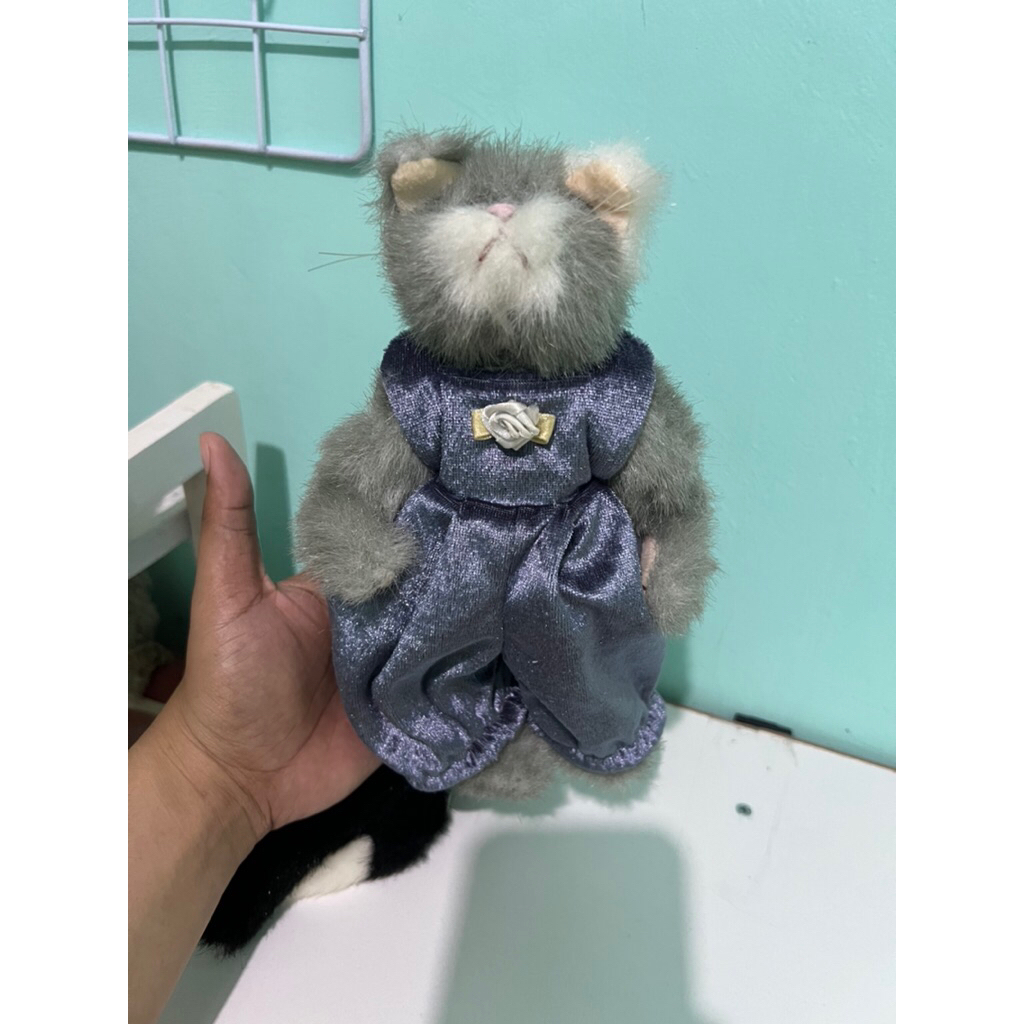Boneka kucing Ty kaki tangan bisa di putar bulu jarum boneka kucing cantik kucing kostum Ty jointed