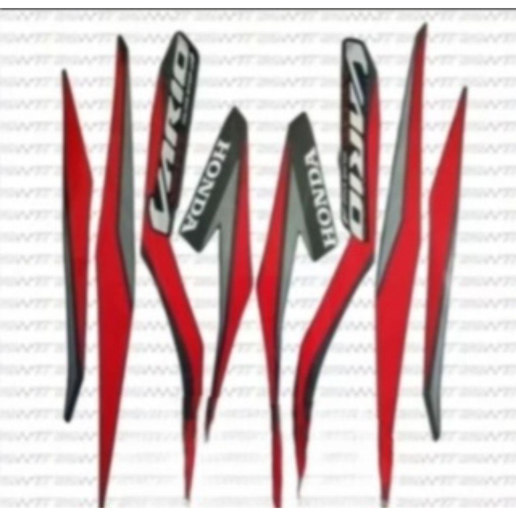 Set stiker striping motor yamaha VARIO 125 LED ISS 2018 full set body lis standar warna HITAM