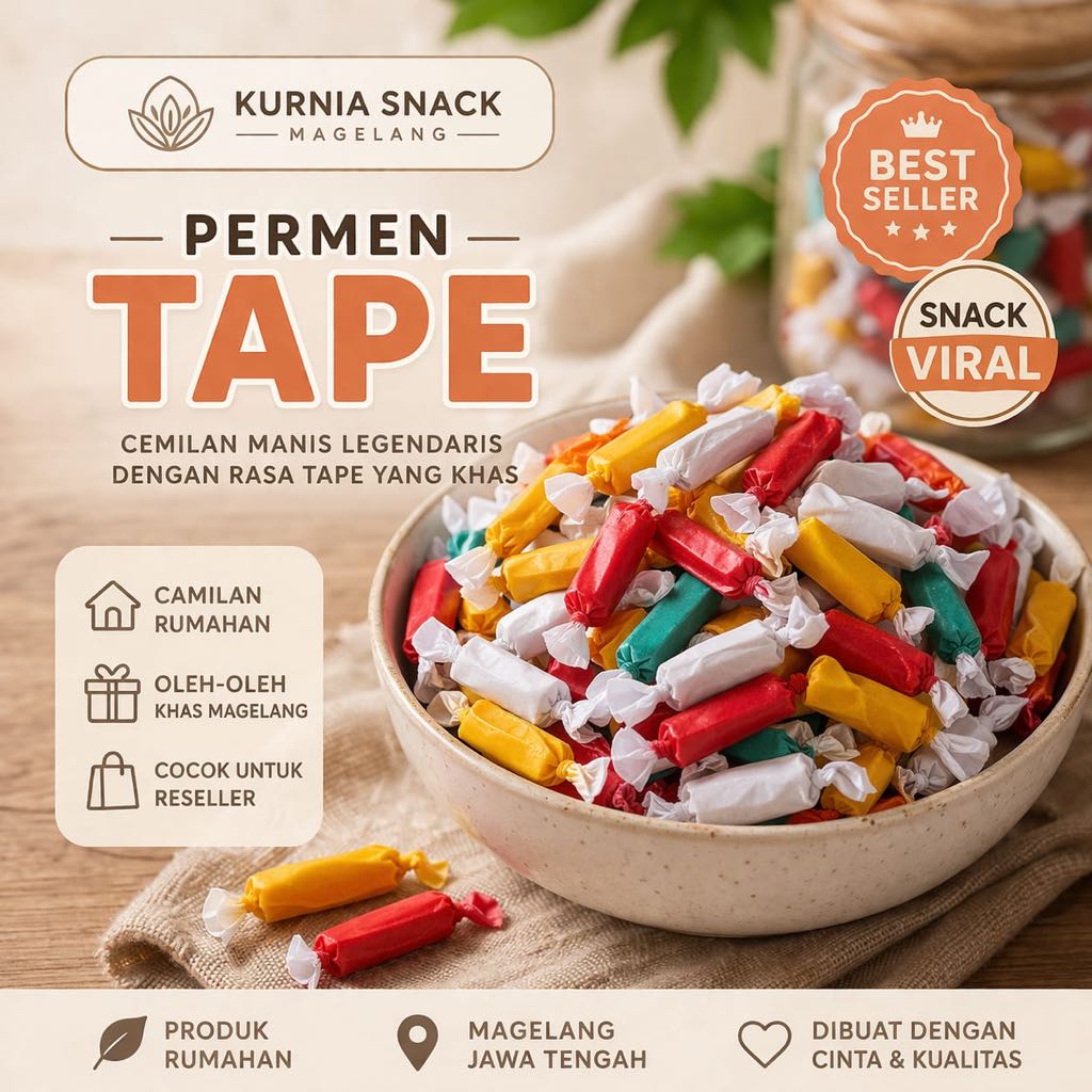 PERMEN TAPE (SUWAR-SUWIR) | | Snack viral | Snack murah | cemilan murah | cemilan enak - KURNIA SNAC