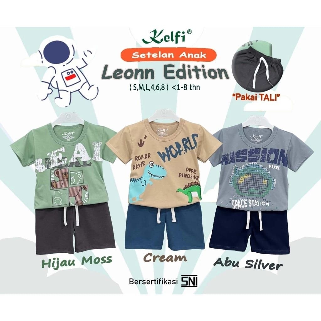 KELFI LEONN EDITION BAJU ANAK LAKI LAKI BAJU ANAK COWOK SETELAN LAKI LAKI SETELAN COWOK BAJU HARIAN 