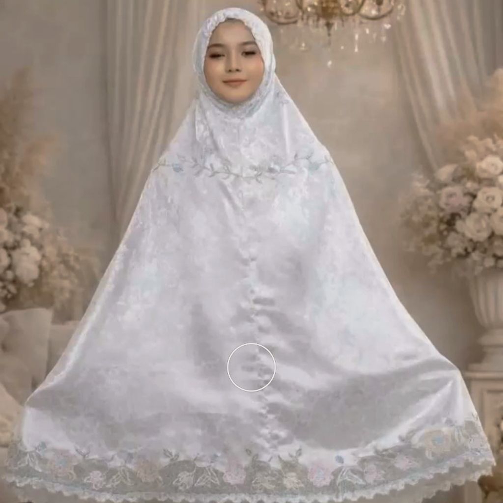 Mukena Silky Premium - elegan putih dan broken white series
