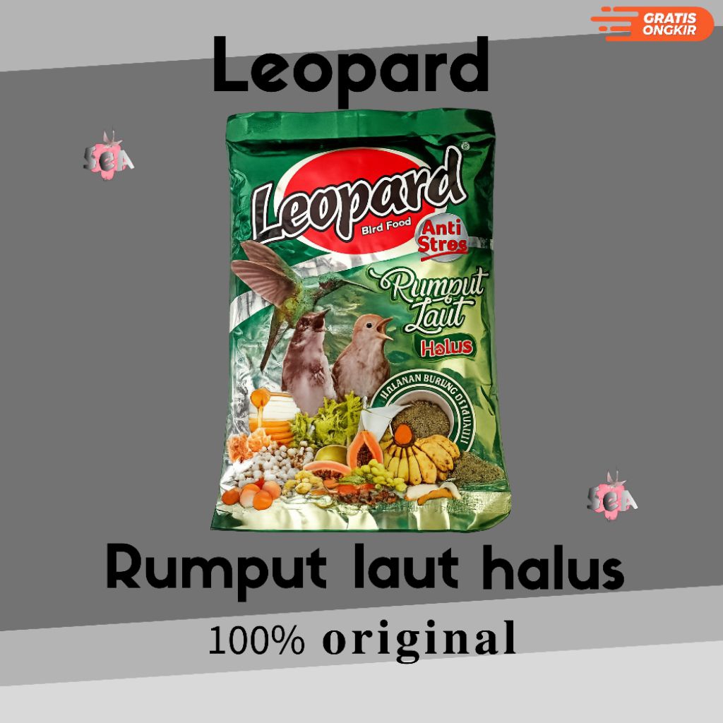 LEOPARD RUMPUT LAUT HALUS | VOER LEOPARD HIJAU | VOER ANTI STRES
