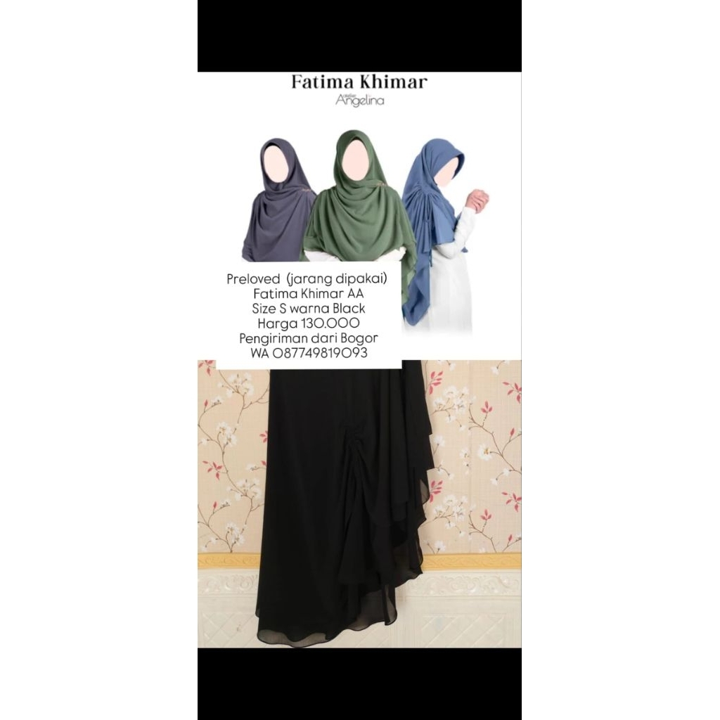 Preloved Fatimah Khimar Atelier Angelina