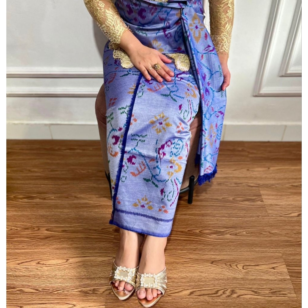 kain tenun endek tenun original lasem plus selendang // kamen endek tenun bali ori