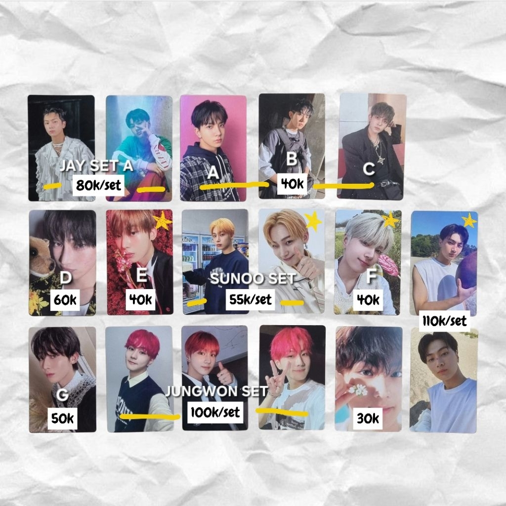 pc photocard enhypen jungwon heeseung jay sunoo dark blood dimension dilemma manifesto murah