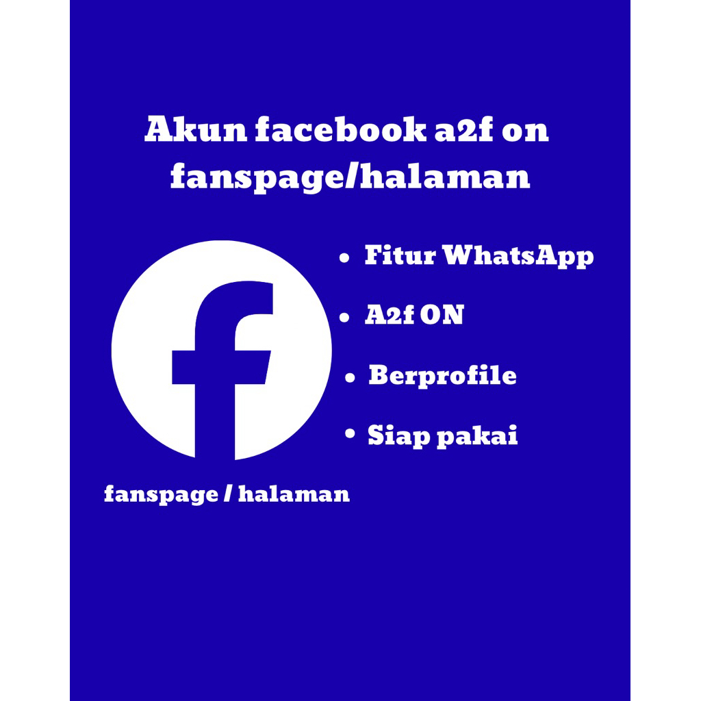 Akun halaman/fanspage + fitur wa