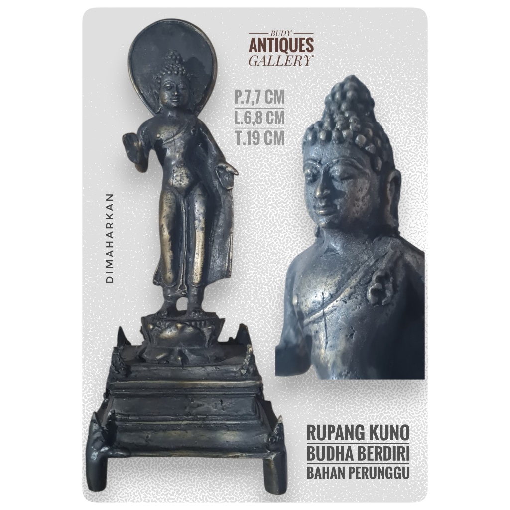 Rupang Perunggu Kuno Budha Posisi Berdiri