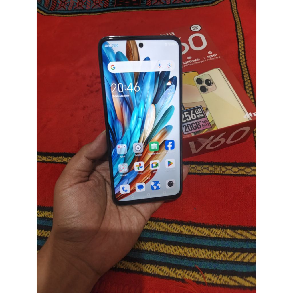 Zte nubia V60 design fulset lengkap 256gb ram 8gb nfc murah backdoor sehelai bagus type c garansi re