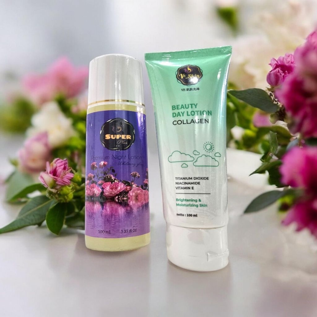 hb premium super+new day glowing body serum ori vh skin glow