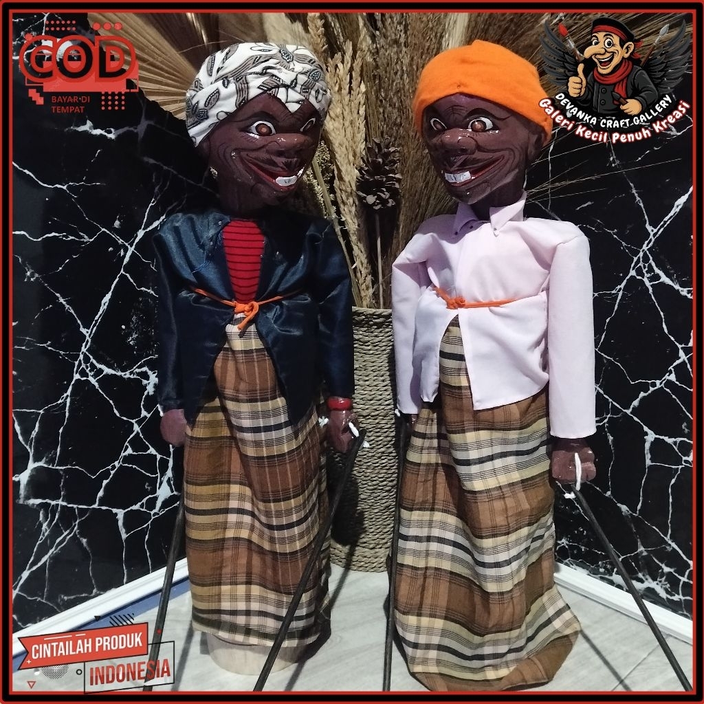 Wayang Golek Lupit dan Slenteng 55cm