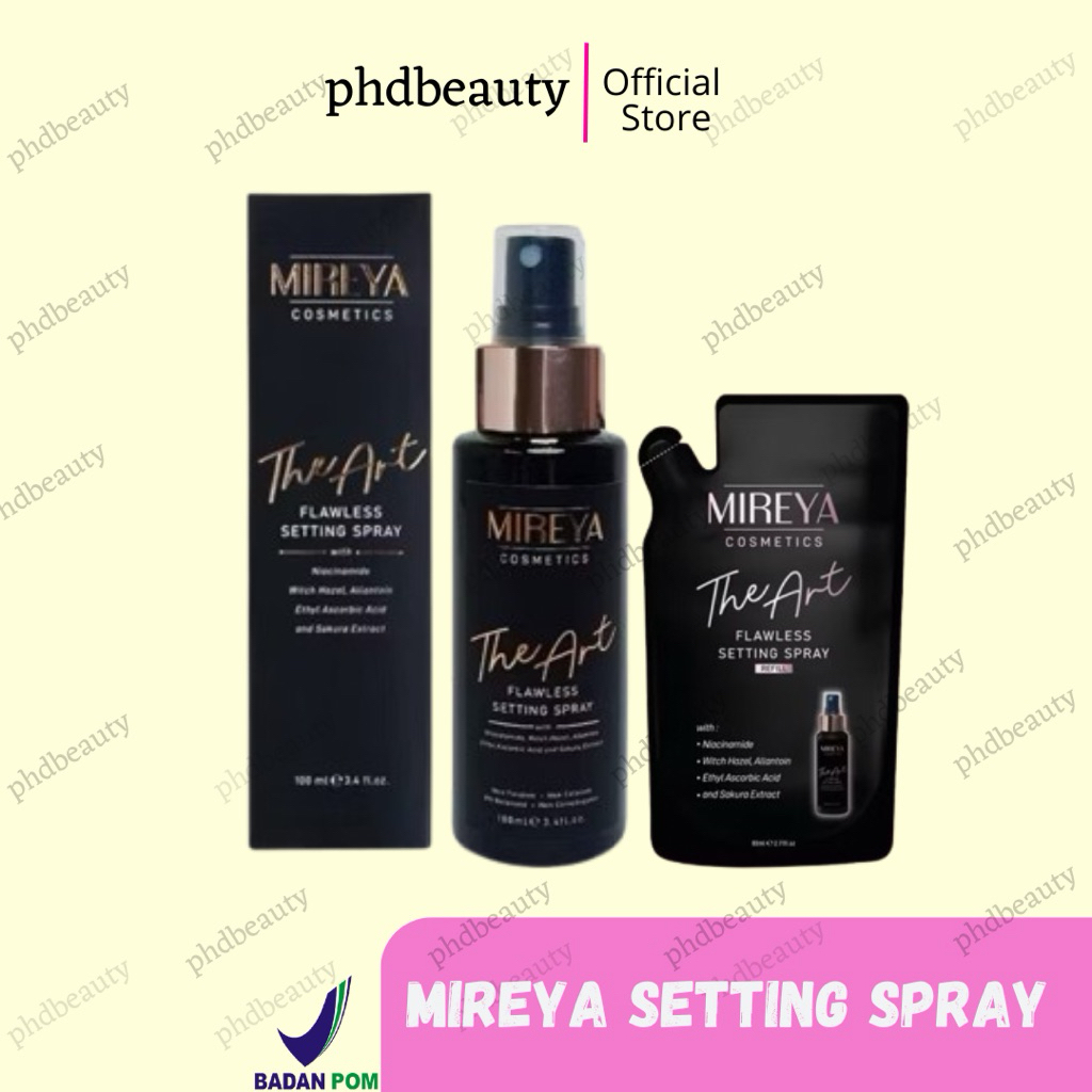 Mireya the art flawless setting spray 80 ml - 100ml Mireya setting spray & finishing spray cosmetics