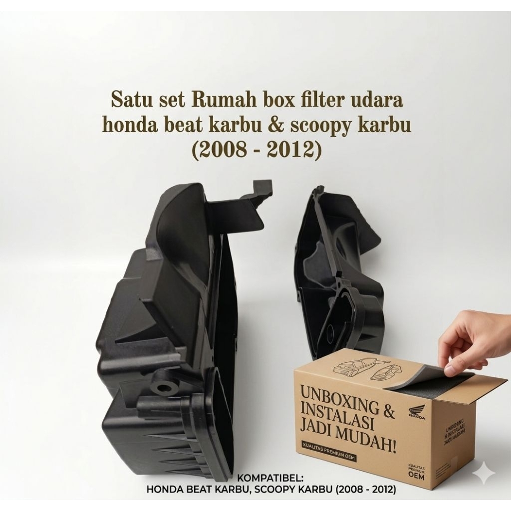 ​Rumah Box Filter Udara Honda Beat Karbu & Scoopy Karbu (2008 - 2012) – Satu Set Lengkap